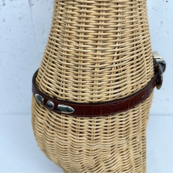 Vintage B.B. Simon Brown Alligator Print Leather Belt size Large - Picture 6 of 15